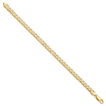 10k 5.8mm Hand-polished Fancy Curb Link 8 inch Bracelet
