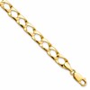 10k 7.4mm Satin and Diamond-cut Fancy Link 8 inch Bracelet