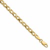 10k 5.25mm Fancy Polished and Textured Curb Link 8 inch Bracelet