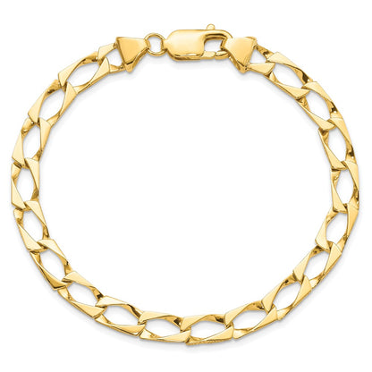 10k 5.75mm Fancy Polished Link 8 inch Bracelet