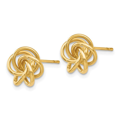 10k Love Knot Post Earrings