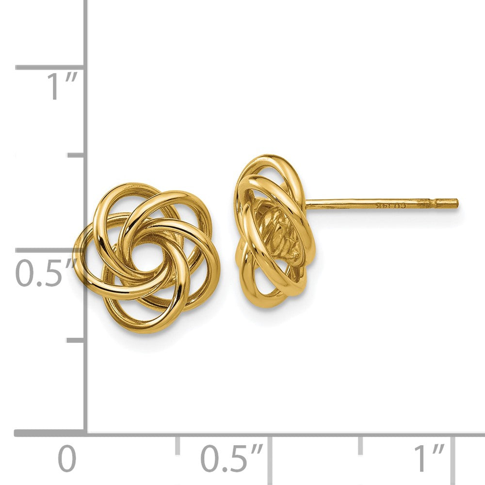 10k Love Knot Post Earrings