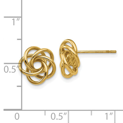 10k Love Knot Post Earrings