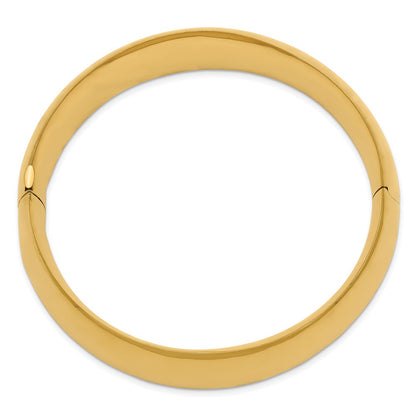 10k 13/16 High Polished Hinged Bangle Bracelet