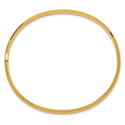 10k 3/16 High Polished 5mm Hinged Bangle Bracelet