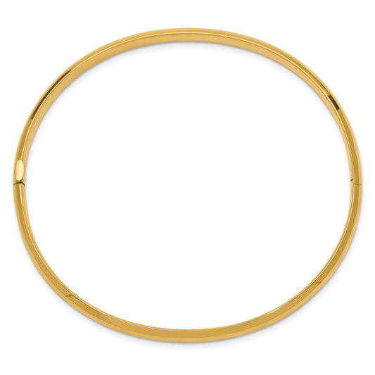 10k 3/16 High Polished 5mm Hinged Bangle Bracelet