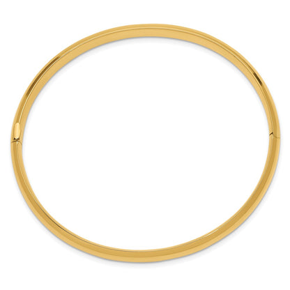 10k 4/16 High Polished 6mm Hinged Bangle Bracelet