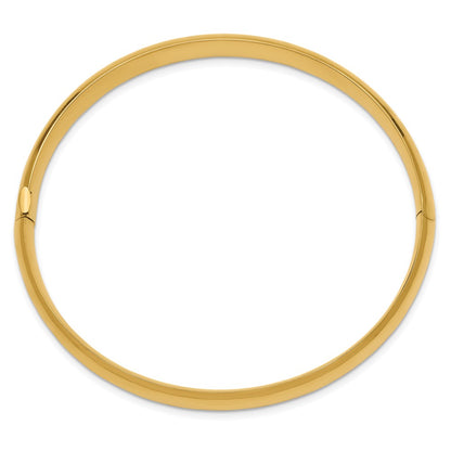 10k 5/16 High Polished 8mm Hinged Bangle Bracelet