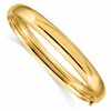 10k 5/16 High Polished 8mm Hinged Bangle Bracelet