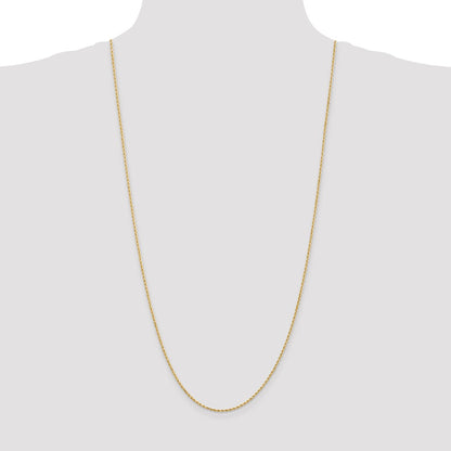 10k 1.5mm Diamond-cut Rope Chain