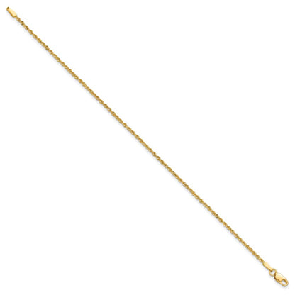 10k 1.5mm Diamond-cut Rope Chain