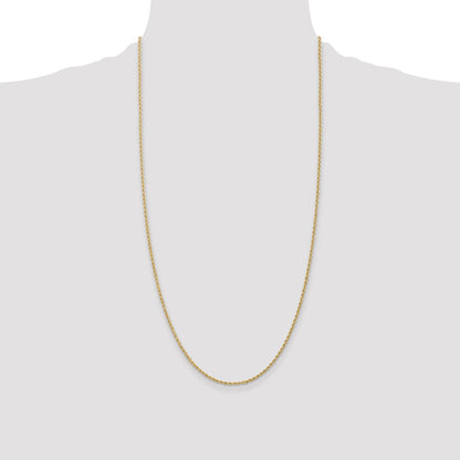 10k 1.5mm Solid Rope Chain