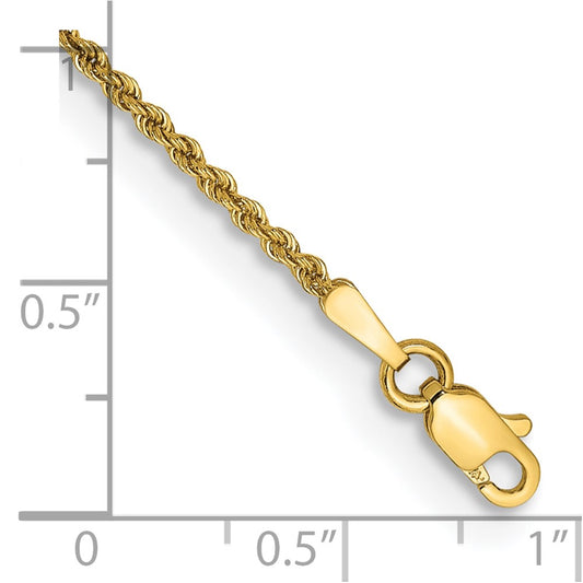 10k 1.5mm Solid Rope Chain