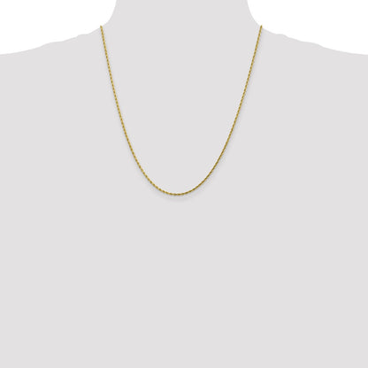 10k 1.75mm Diamond-cut Rope Chain