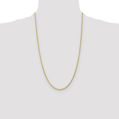 10k 1.75mm Diamond-cut Rope Chain
