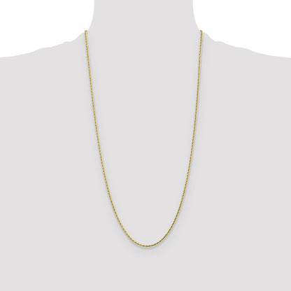 10k 1.75mm Diamond-cut Rope Chain