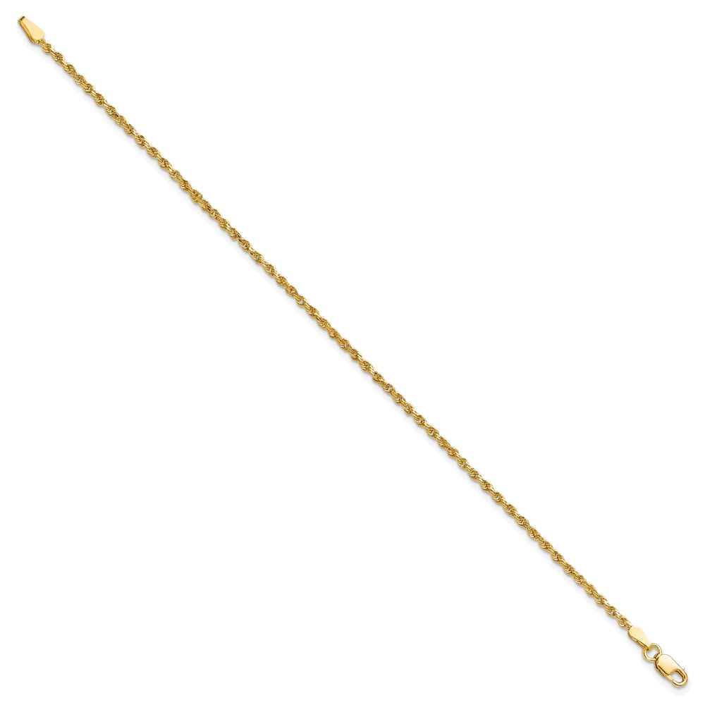 10k 1.75mm Diamond-cut Rope Chain Anklet