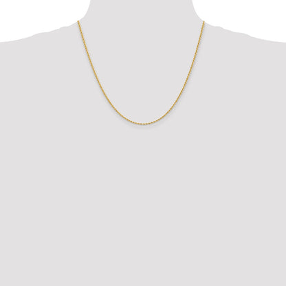 10k 2.0mm Solid Rope Chain