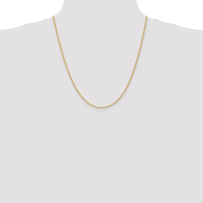 10k 2.0mm Solid Rope Chain