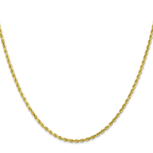10k 2.0mm Diamond-cut Rope Chain