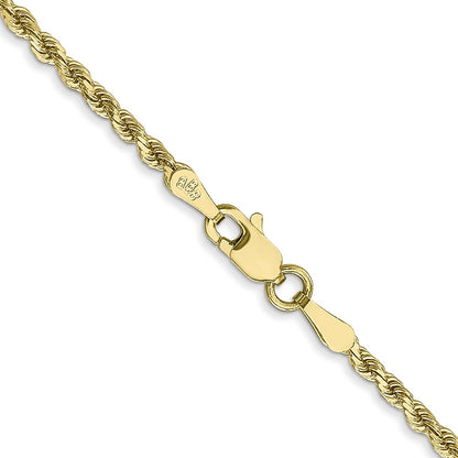 10k 2.0mm Diamond-cut Rope Chain