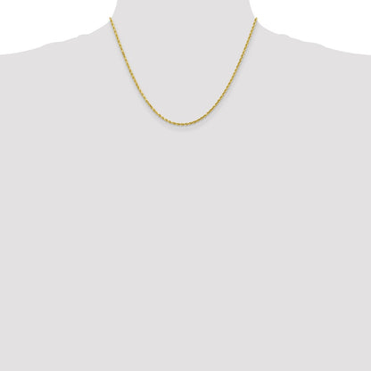 10k 2.0mm Diamond-cut Rope Chain