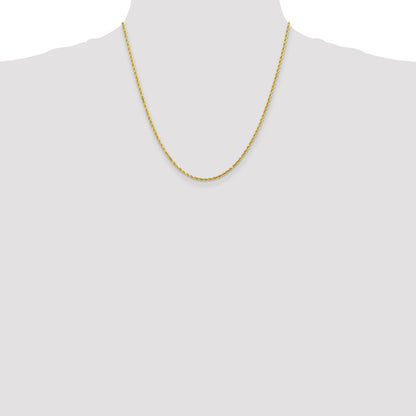 10k 2.0mm Diamond-cut Rope Chain