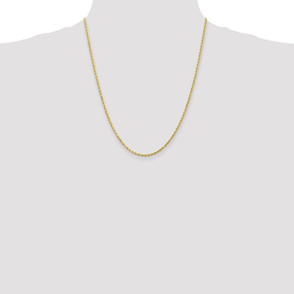 10k 2.0mm Diamond-cut Rope Chain