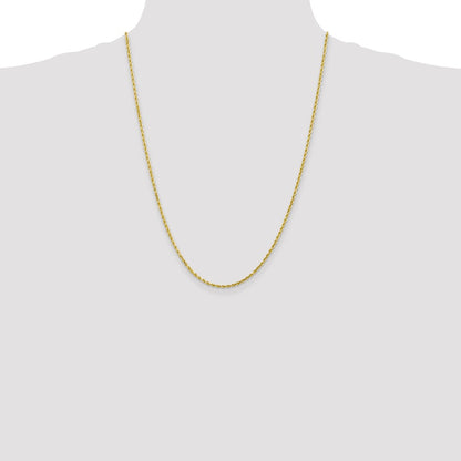 10k 2.0mm Diamond-cut Rope Chain