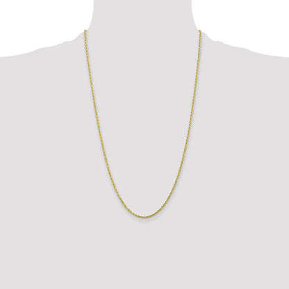 10k 2.0mm Diamond-cut Rope Chain