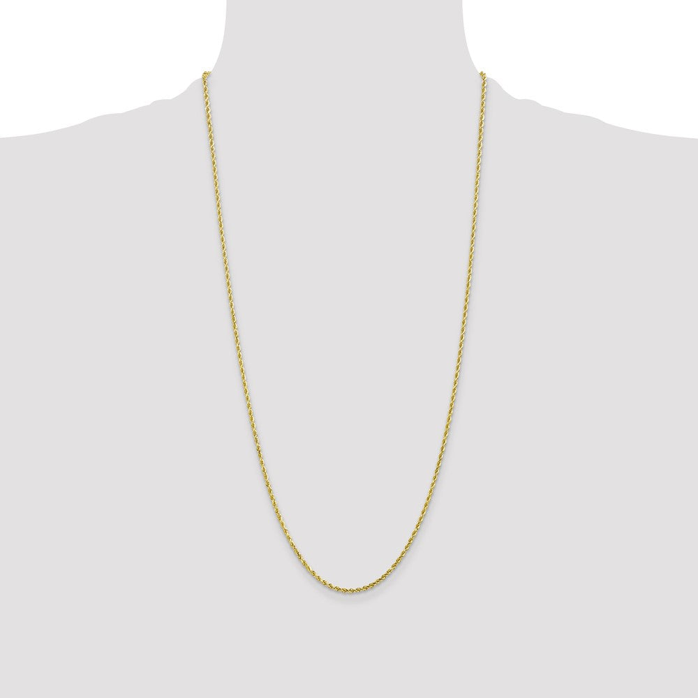 10k 2.0mm Diamond-cut Rope Chain