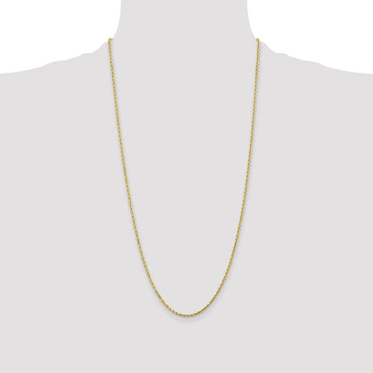 10k 2.0mm Diamond-cut Rope Chain