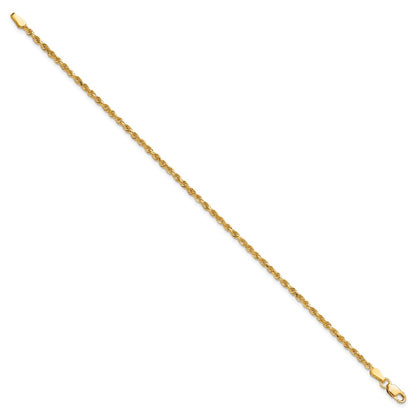 10k 2.0mm Diamond-cut Rope Chain