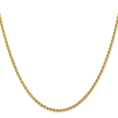 10k 2.25mm Solid Rope Chain