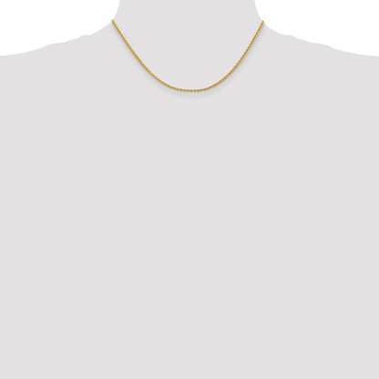 10k 2.25mm Solid Rope Chain
