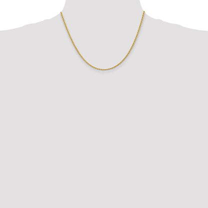 10k 2.25mm Solid Rope Chain