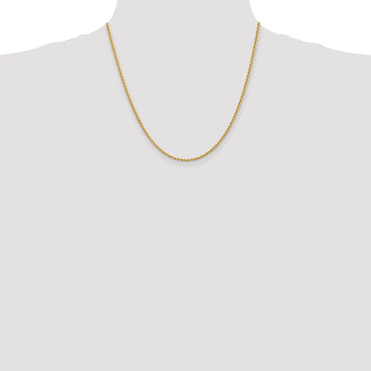 10k 2.25mm Solid Rope Chain