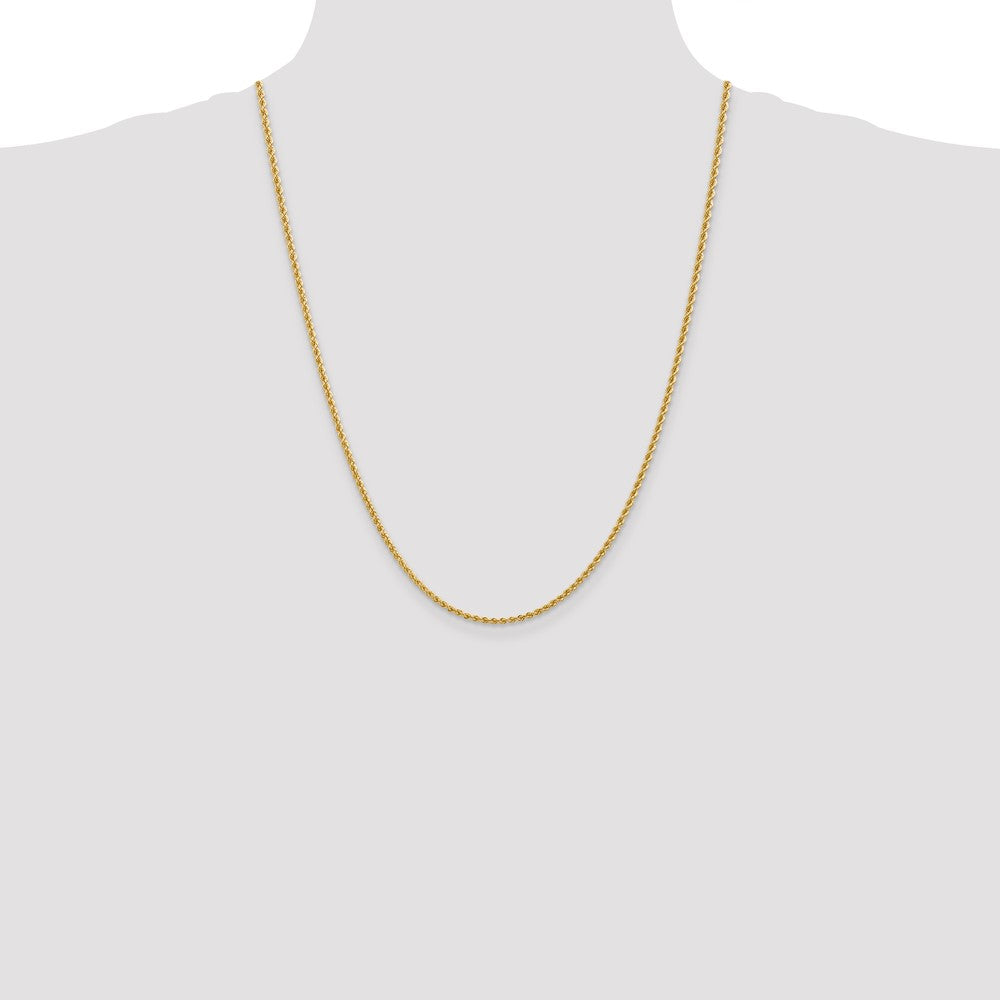 10k 2.25mm Solid Rope Chain