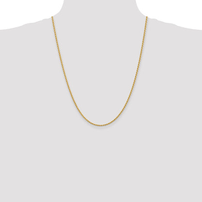 10k 2.25mm Solid Rope Chain