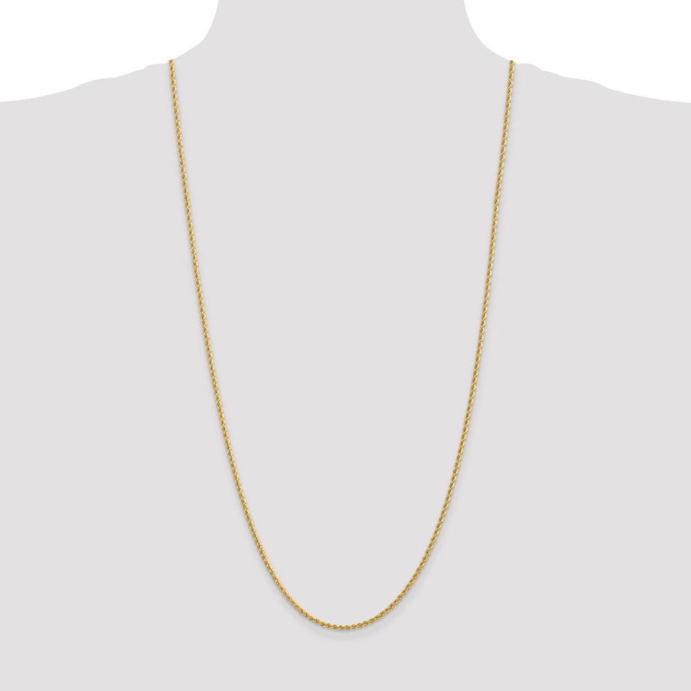 10k 2.25mm Solid Rope Chain