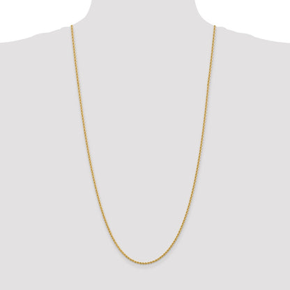 10k 2.25mm Solid Rope Chain