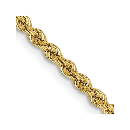 10k 2.25mm Solid Rope Chain Anklet