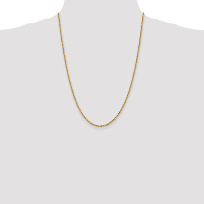 10k 2.25mm Diamond-cut Rope Chain