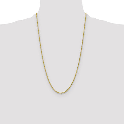 10k 2.25mm Diamond-cut Rope Chain