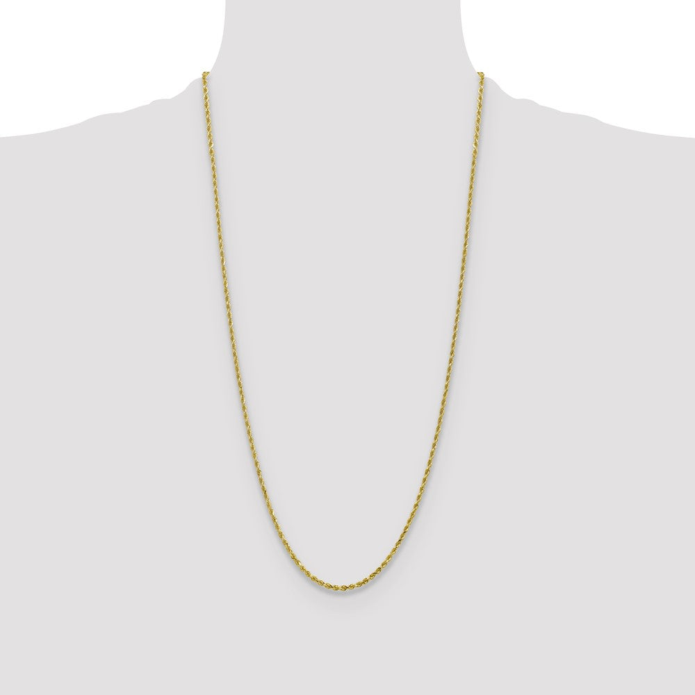 10k 2.25mm Diamond-cut Rope Chain