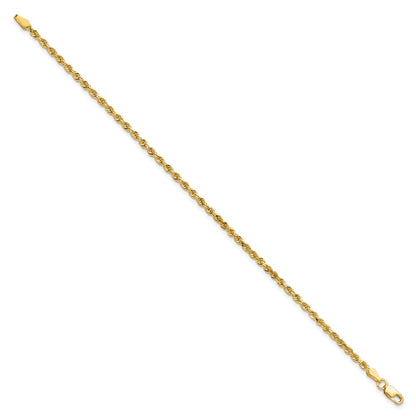 10k 2.25mm Diamond-cut Rope Chain