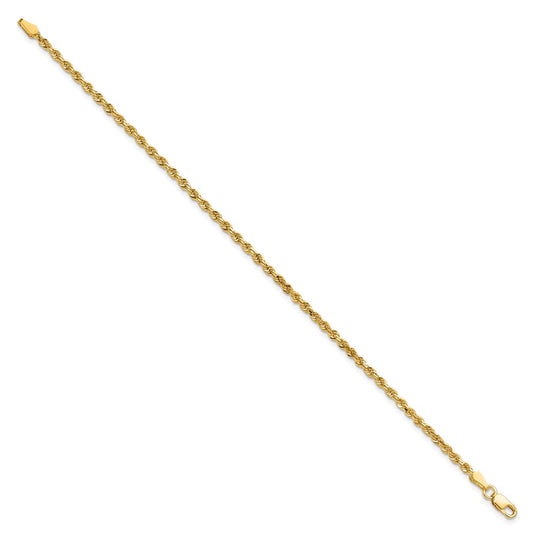 10k 2.25mm Diamond-cut Rope Chain