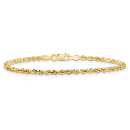 10k 2.25mm Diamond-cut Rope Chain