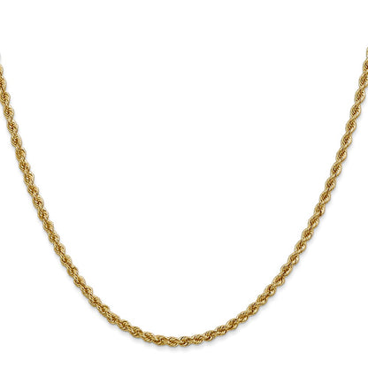 10k 2.5mm Solid Rope Chain