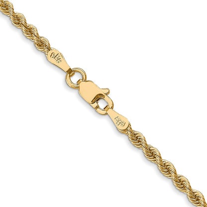 10k 2.5mm Solid Rope Chain